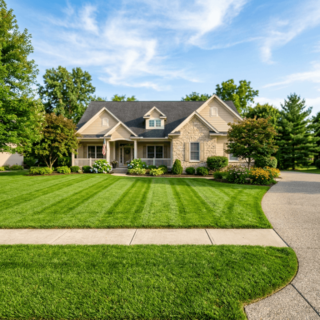 Professional lawn mowing service